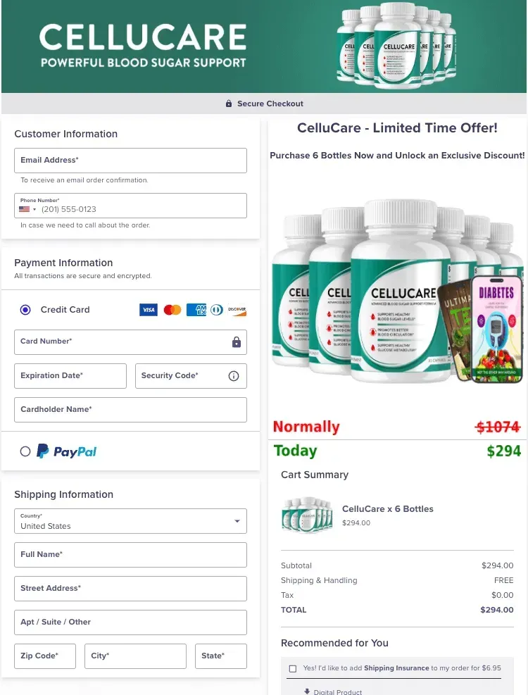 CelluCare-buy-best-order-page